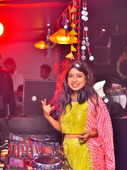Bringing the festive spirit to a Navratri dandiya night at Gilly's 104. I love playing for special cultural events, mixing traditional beats with modern Bollywood hits to get everyone dancing.
