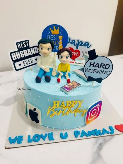 This cake has more titles than a movie. Celebrating the "Best Dad" and "Best Husband."