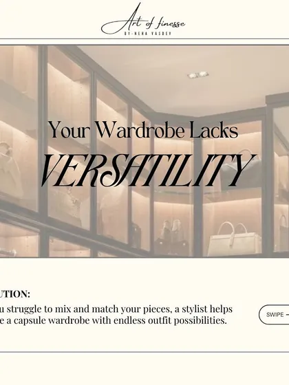 Does your wardrobe lack versatility? If you struggle to mix and match your pieces, I can help you create a functional capsule wardrobe with endless outfit possibilities.