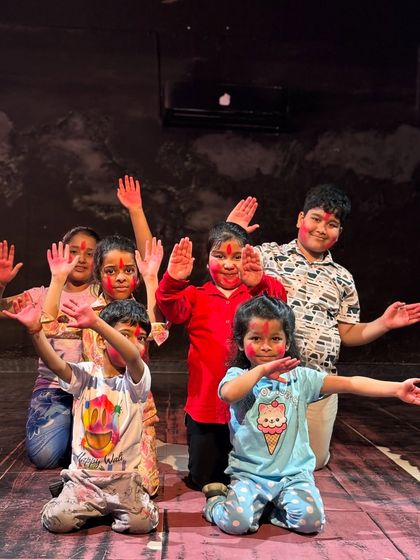 More fun from our kids' Holi party, where dance and colors come together.