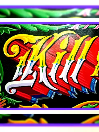 A final, clean shot of the detailed typography.