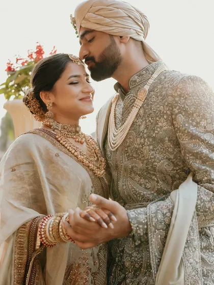 An intimate moment of pure connection between Ritesh and Prachi during their celebration at Della Resorts. It is in these quiet glances that a lifetime of love is spoken.