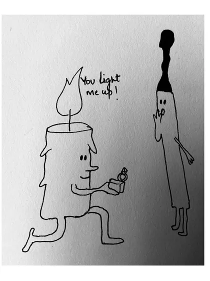 A little bit of my personality in a doodle. I love creating these quirky, pun-based illustrations that show how simple line art can tell a fun story. This one is a personal favorite.