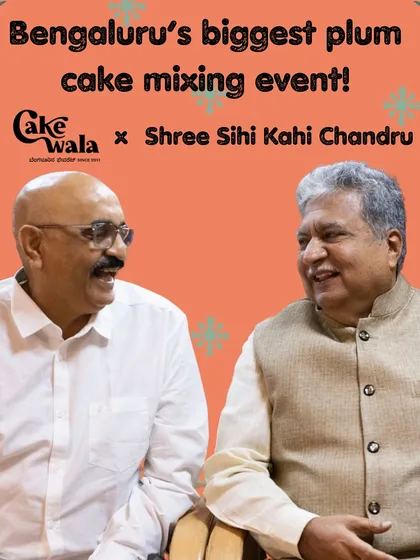 We were honored to have the legendary Shree Sihi Kahi Chandru join us for Bengaluru's biggest plum cake mixing event, a tradition that kicks off our Christmas season.