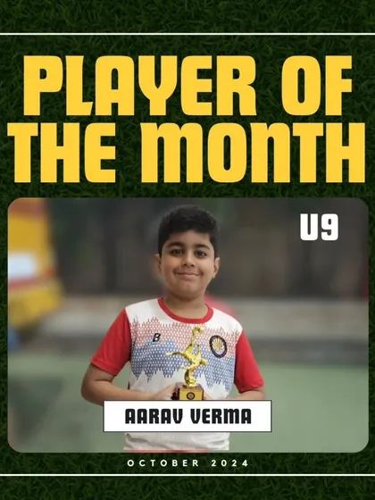 Aarav Verma, our U9 Player of the Month for October 2024.