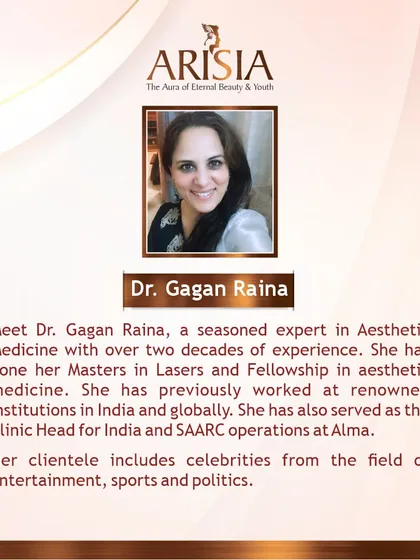 To give you some background, I am Dr. Gagan Raina. With over two decades of experience in aesthetic medicine and a Masters in Lasers, I focus on providing medically sound, customized treatments to address the root cause of your hair and skin concerns.