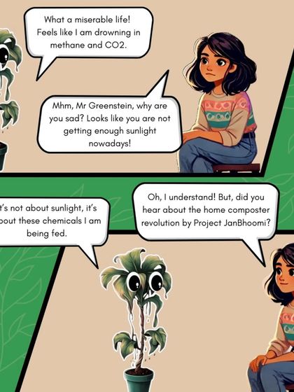 Our story begins with Mr. Greenstein, a plant suffering from the effects of chemical fertilizers. This illustrates a common problem many plant owners face and sets the stage for a natural, sustainable solution.