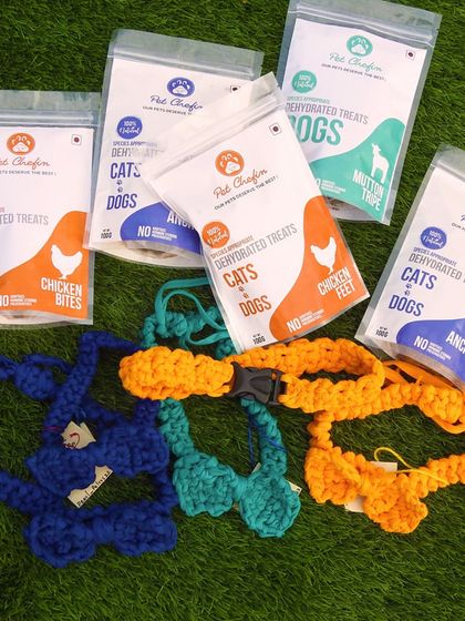 Packaged with pawsitivity and tied with love. Our handcrafted bow ties and natural treats are all set to make their way to your doorstep.