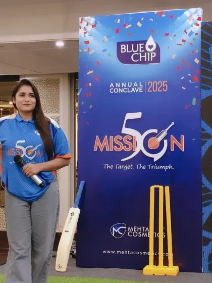 The stage is set for 'Mission 50 CR'. I love when companies have a strong, motivating theme for their events.