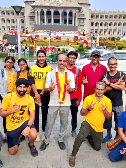 A group photo with fellow ploggers after a successful cleanup event. We often collaborate with other environmental groups to maximize our impact and promote clean cities.
