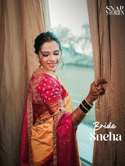 A serene bridal portrait by the window, using soft natural light. We find quiet moments to create timeless and elegant photos of the bride.