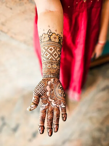 Another single arm shot, showing the design against a different background.