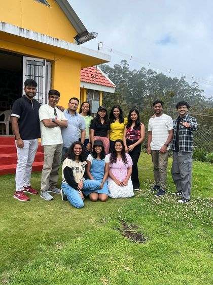 A group photo from our April batch in front of our Kodaikanal homestay.