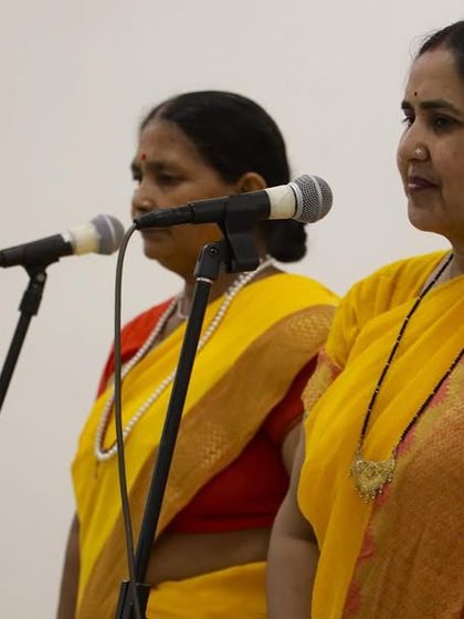 Two members of our Mother's Choir delivering a powerful vocal performance. Their participation inspires everyone and shows that the passion for learning music has no age limit.