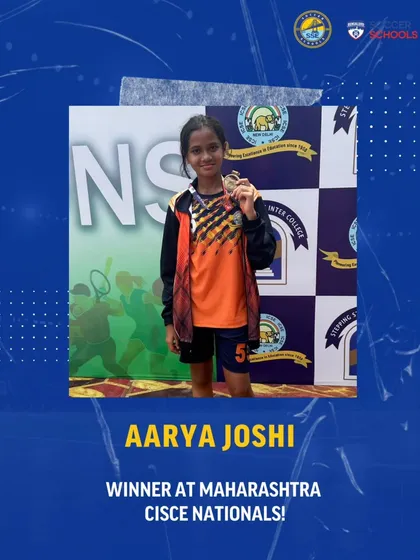 National recognition for our player. A huge congratulations to Aarya Joshi for winning the CISCE Nationals for Maharashtra, a result of her dedication through two seasons with us.