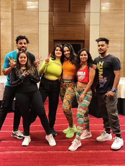 The crew. Connecting with other fitness professionals helps us all grow and bring more to our students.