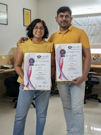 This was a proud moment for us. My husband Nandakumar and I, holding awards not just for our brand, but for our journey as entrepreneurs. It’s a reminder that our passion for creating beautiful, sustainable homes is what drives us forward.