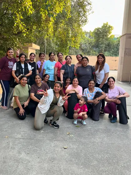 An outdoor session with a wonderful group of ladies. Fitness is for everyone, at any age.