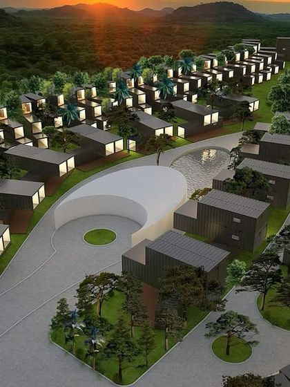 What happens when shipping containers go on a luxury vacation? You get our uniquely designed Container Resort in Karjat. This project redefines eco-luxury, proving that sustainable architecture can create a sophisticated and fun getaway.