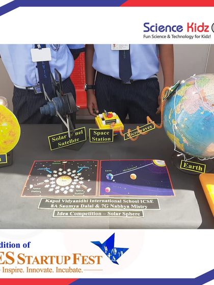 A close-up of the "Solar Sphere" project that won at the NES Startup Fest. This project competed against 104 entries in an open-age category, proving that our students can innovate at a very high level.