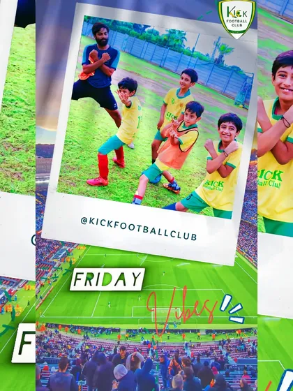 Friday vibes at Kick FC. Our players are ready to kick off the weekend with some fun and football.