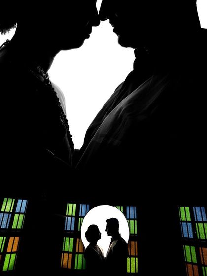 A creative collage of silhouette shots, showcasing my artistic approach to couple photography.