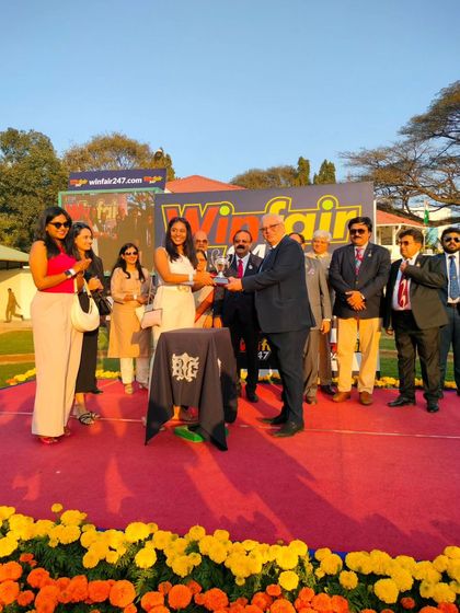 A moment from the T.B. Hanumantharaj Memorial Trophy ceremony.