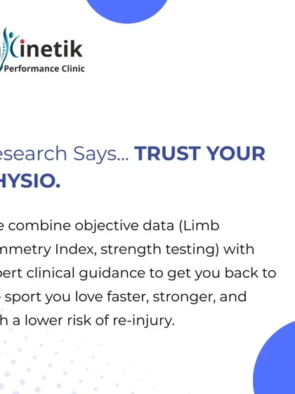 Research says to trust your physio. I combine objective data, like the Limb Symmetry Index from strength testing, with expert clinical guidance to get you back to your sport faster, stronger, and with a lower risk of re-injury.