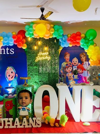 This image shows how I can create a full Cocomelon experience that is also budget-friendly.