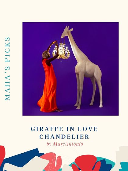 The Giraffe in Love Chandelier by MarcAntonio is a quintessential example of the whimsical, statement-making pieces we adore.