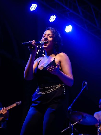 Singing with passion at the Bandra Fort. Performing for the community in a public space is a wonderful way to share our love for music.