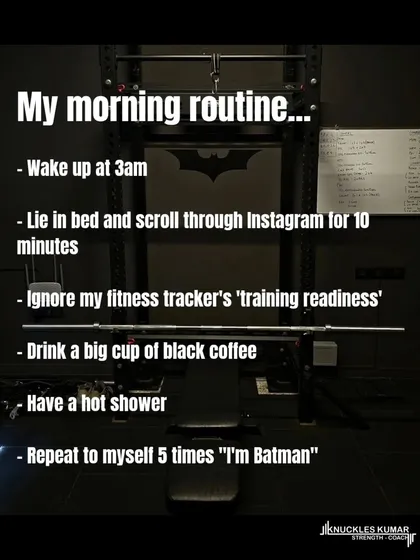 This is my actual morning routine, and it's not about glamour. It's about sustainable habits: adequate sleep, coffee, and ignoring misleading metrics from fitness trackers. Focus on what genuinely makes a difference, not what looks cool on social media.