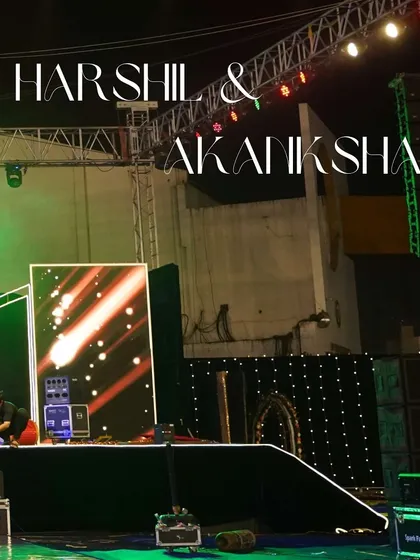A glimpse of the technical setup for a grand sangeet night. I work with the best technicians to ensure the lighting, sound, and LED visuals are perfectly synchronized for an amazing show.