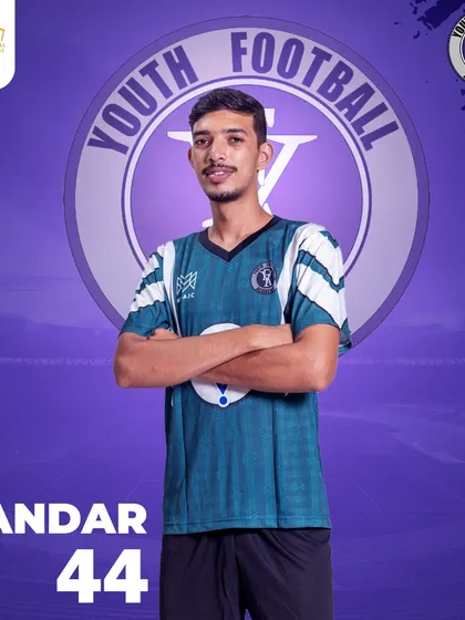 Mandar, wearing number 44, is a core member of our squad, bringing his skill and determination to the pitch.