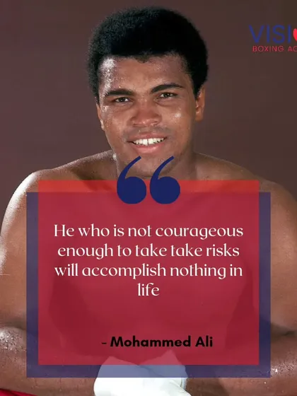 "He who is not courageous enough to take risks will accomplish nothing in life." The great Mohammed Ali's words are a cornerstone of our philosophy. I encourage my students to be brave.