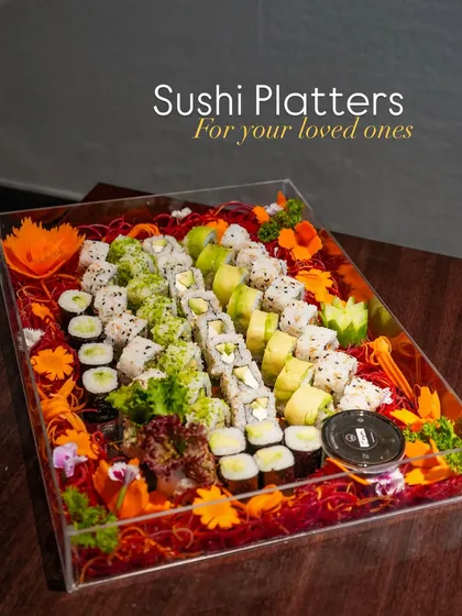 Looking for a special gift for your loved ones? Our sushi platters are made with authentic recipes and ingredients flown in from Japan. They are a thoughtful and delicious way to celebrate any occasion.