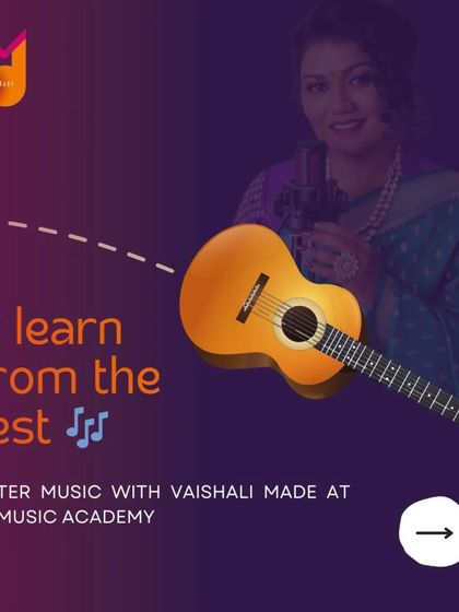 This graphic invites you to learn from the best by mastering music with me at the academy. It's a starting point for a series that details my credentials and the courses offered.