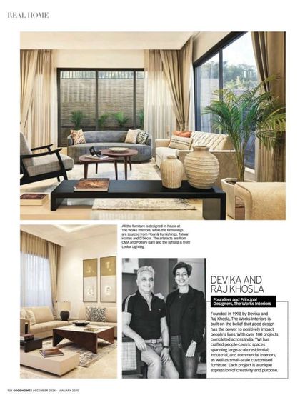 A feature from GoodHomes magazine showcasing the living spaces at Terra, along with a portrait of us, Devika and Raj. The article highlights our people-centric design philosophy and our focus on creating spaces with purpose.