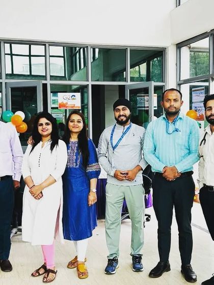 A group photo with the doctors and staff after a wonderful yoga and Ayurveda event at Ircon ISL Ltd.