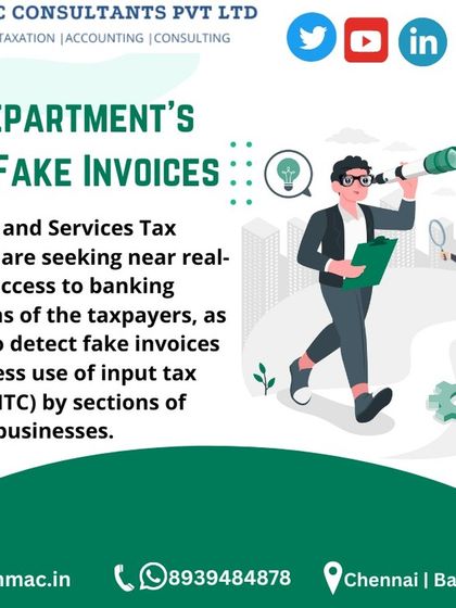A warning for all businesses. The GST department is increasing its scrutiny to detect fake invoices and the excess use of input tax credit by accessing banking transactions in near real-time.
