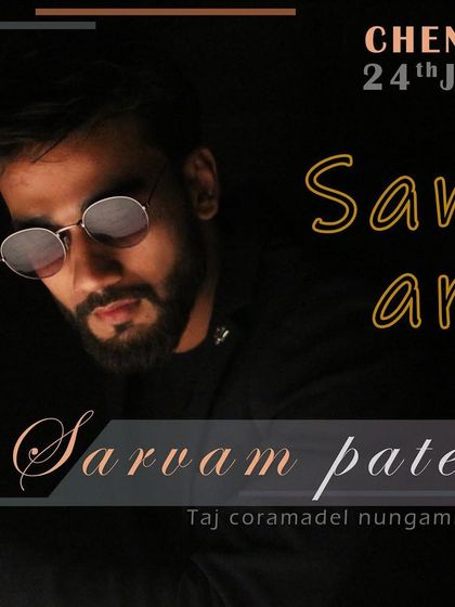 Poster for my live sand art show at the Taj Coromandel in Chennai.