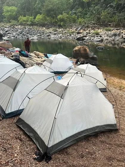 We skip the hotels for authentic experiences like camping in tents right by the river. Waking up to the sound of flowing water is a feeling you won't forget.