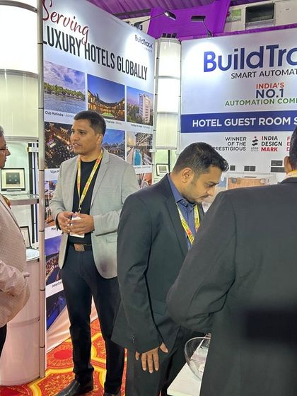 Showcasing our portfolio of luxury hotel projects to attendees at the FHRAI convention. We are proud to be the automation partner for leading hotels globally.