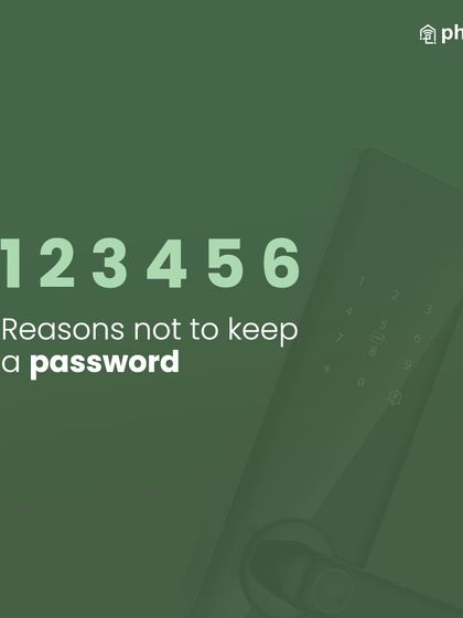 "123456" is one of many reasons not to rely on simple passwords. My systems offer more secure biometric alternatives like face and fingerprint scanning.
