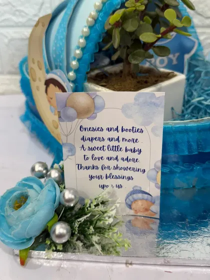 Another view of the personalized card, which adds a thoughtful touch for guests.