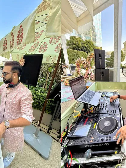 Kicking off the wedding season in style. This outdoor setup in Bangkok was perfect for a daytime Mehendi party with chill but groovy vibes.
