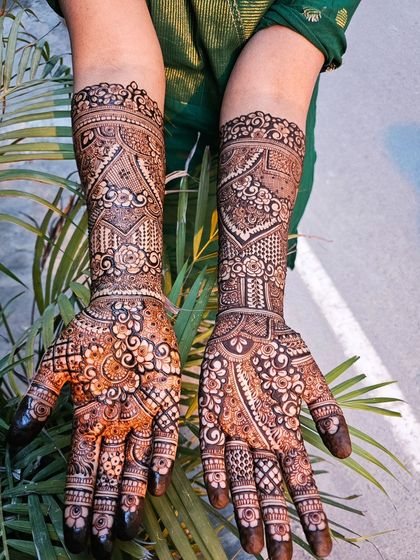 Another view of the intricate bridal design, showing the incredible detail work.