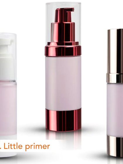 To create a smooth surface and help your makeup last longer, apply a small amount of primer. This step helps to fill in fine lines and pores for an even base.