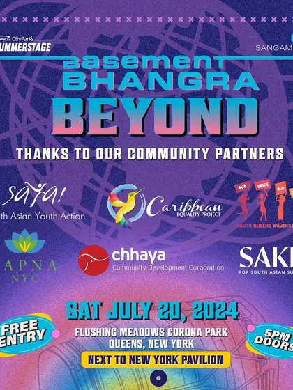 Another graphic from a SummerStage event, listing the community partners who will be tabling. I make sure these groups have a visible platform at my events to connect directly with the audience.