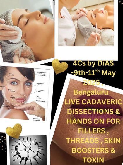An overview of the 4Cs by DIAS event in Bengaluru, highlighting live cadaveric dissections and hands-on training for a full range of aesthetic treatments.